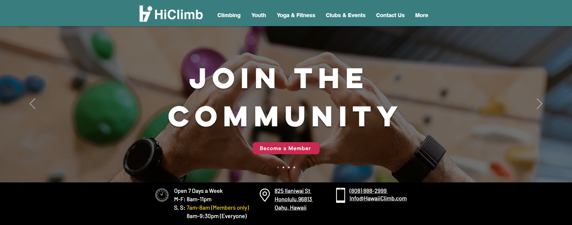 HiClimb Home Page